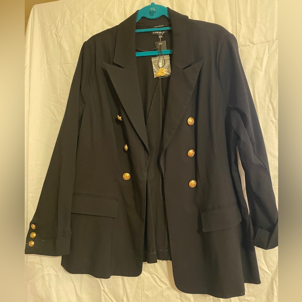 Lane Bryant black blazer with gold buttons NWT size 22